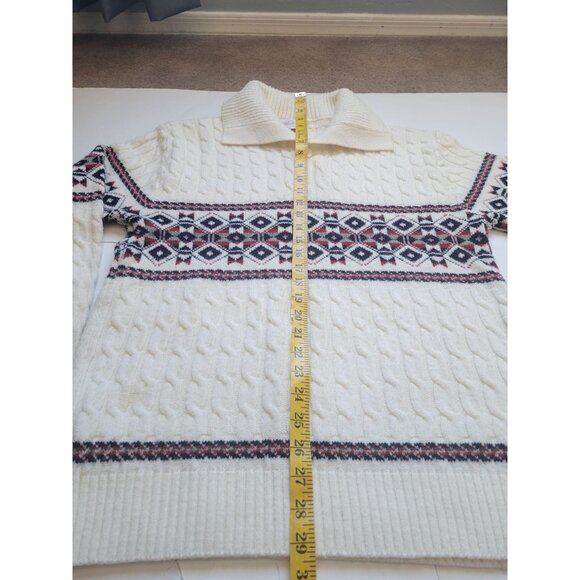 Lord Jeff Vintage  Fair isle Collared V Neck Button Pullover Sweater Size XL - Picture 8 of 9